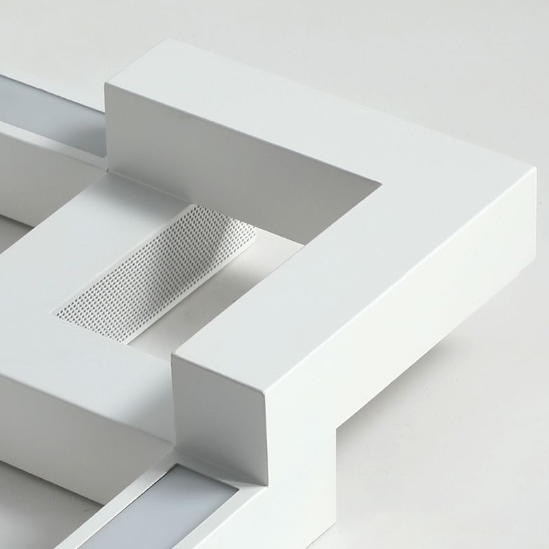 Luminaire de plafond encastré carré contemporain en métal pour salon