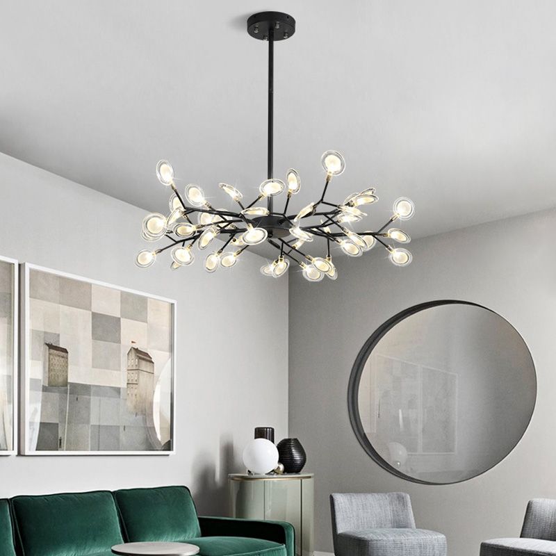 Multi-Light Firefly Decke Anhänger modernistischer Metallkronleuchter für Wohnzimmer