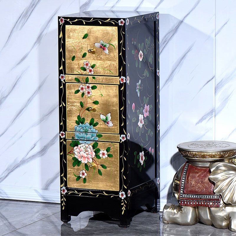 Nautical Bedroom Storage Chest Wooden Vertical Chest with Drawers