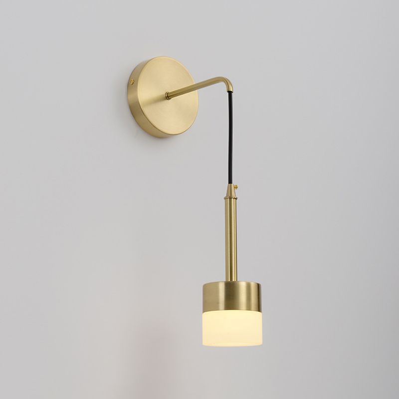 Modern Style Cylinder Wall Light Sconce Metal 1 Light Wall Lighting