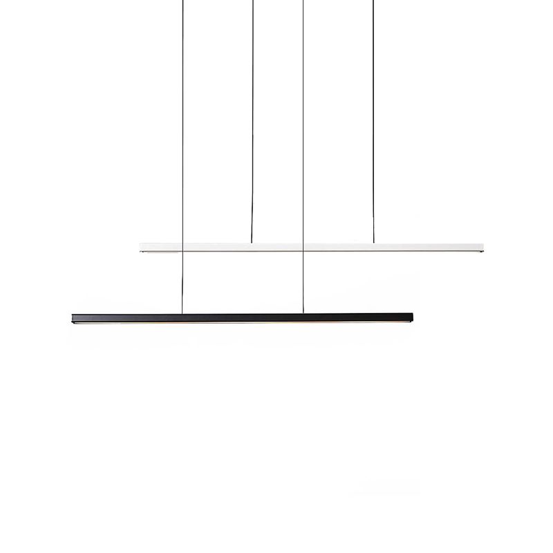 LED einfache Anhängerlampe Küche Esszimmer Moderner langer Kronleuchterleuchte für lange Streifen