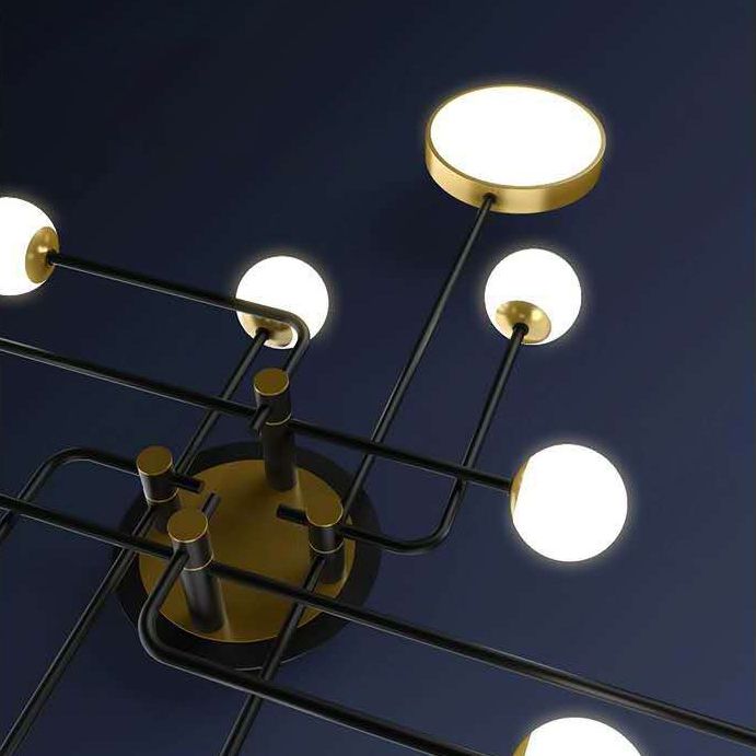 Moderno sputnik semi -filo a sfiorare il soffitto semifulmelfiling semifulmyfiling semiful per camera da letto e sala da pranzo