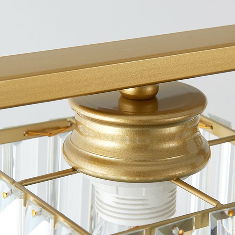 Luces colgantes de Crystal Island de estilo moderno de estilo cuadrado