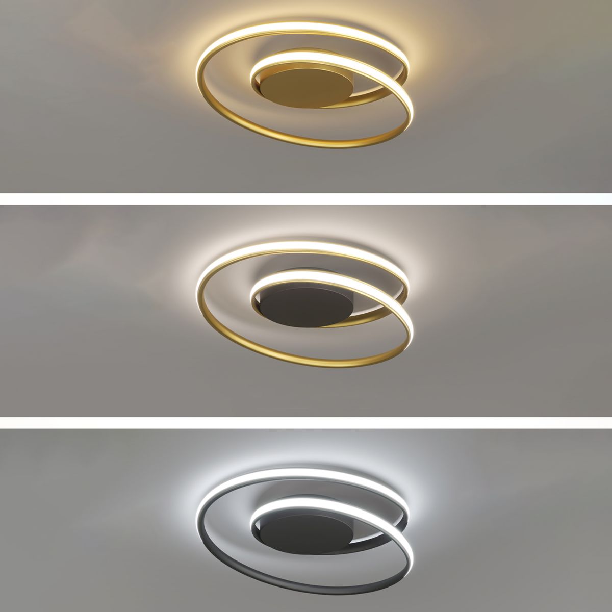 Plafonnier de style contemporain Plafonnier LED en métal pour chambre à coucher
