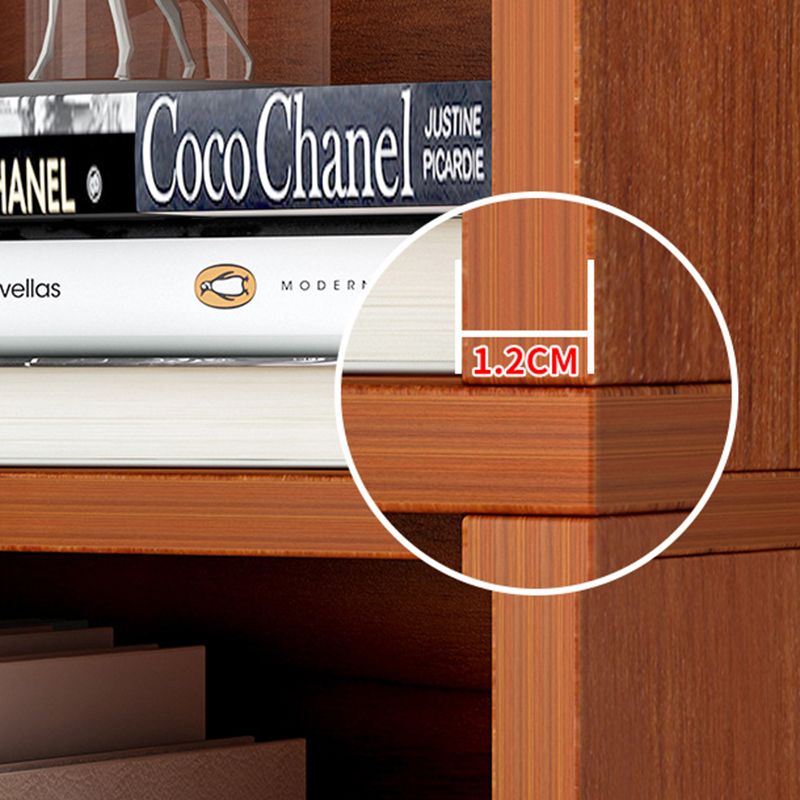 Closed Wooden Bookcase Modern Home Living Room Bedroom Corner Bookshelf