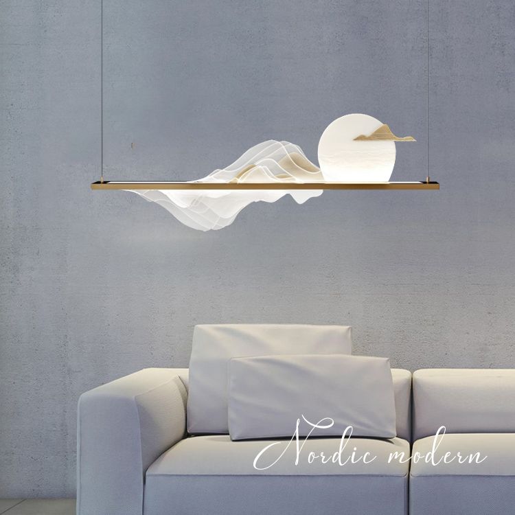 Luces colgantes colgantes de metal lámparas colgantes lineales modernas para el comedor