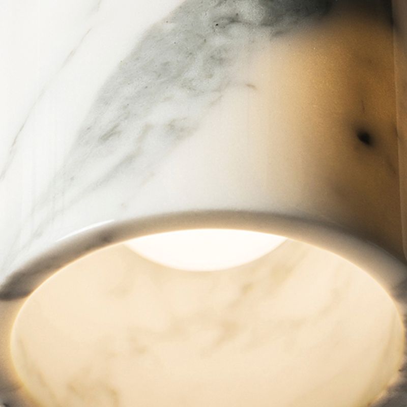 Cement Modern Pendant Light 1-Light Cylinder Ceiling Light Fixture for Dining Room