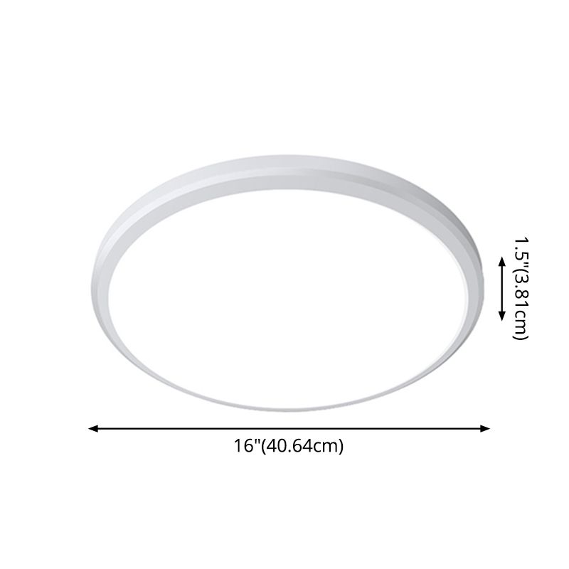 White Ultrathin Ceiling Light Simple Acrylic LED Round Flush Mount Light for Kitchen