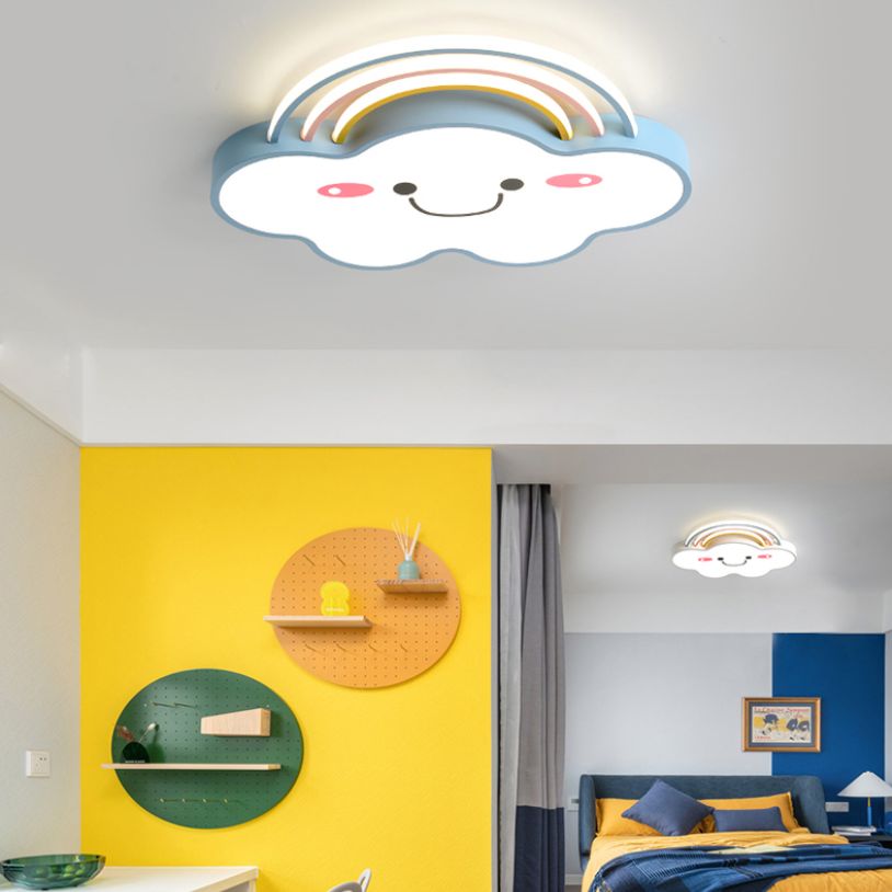 Acryl-Wolke-LED-Deckenleuchte im kreativen Stil für Kinder aus Schmiedeeisen, Unterputzmontage für Innenräume