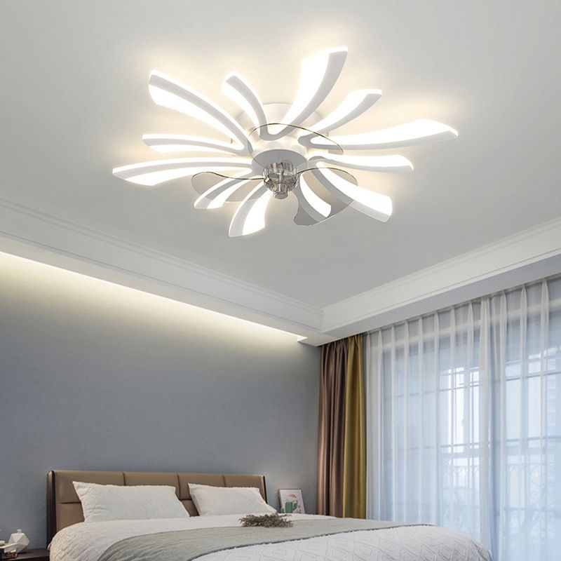 Metal Geometric Fan Ceiling Lighting Modern Style Multi-Light Flush Mount Lamp