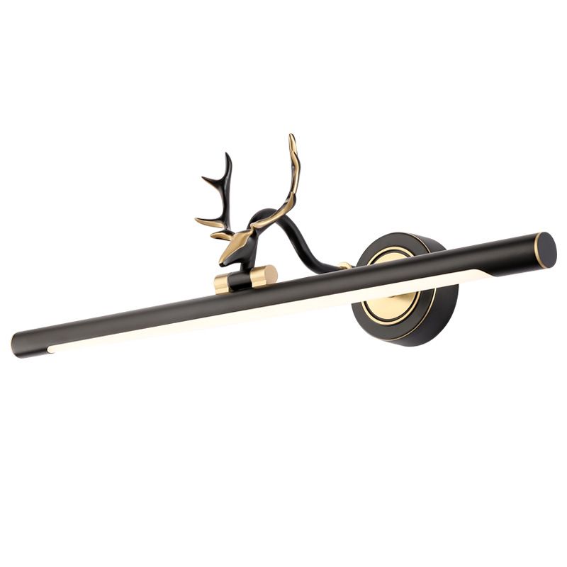 Antler Bathroom Vanity Lighting Rustic Metal LED Tube Wall Sconce Light with Adjustable Joint