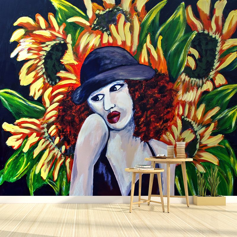 Illustration Pattern Mildew Wall Mural Horizontalt Portrait for Living Room