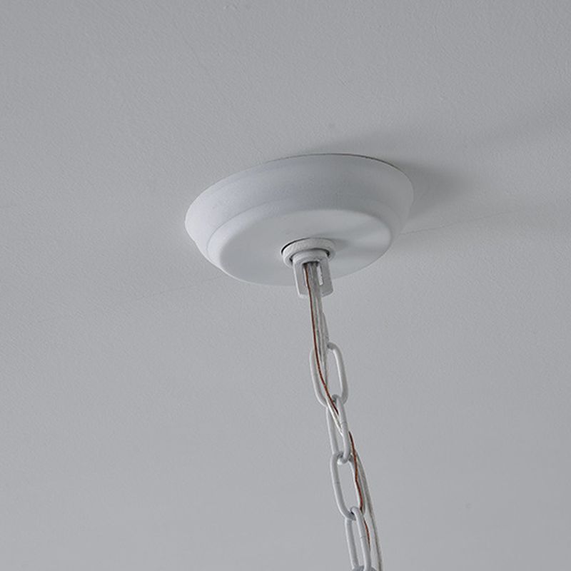 Lustre en bois rétro lustre de style country français de style perle en bois lumière pour le salon