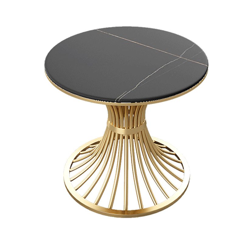 1/5 Pcs Metal Glam Style Dining Room Set with Round Table and Pedestal Base Dining Set