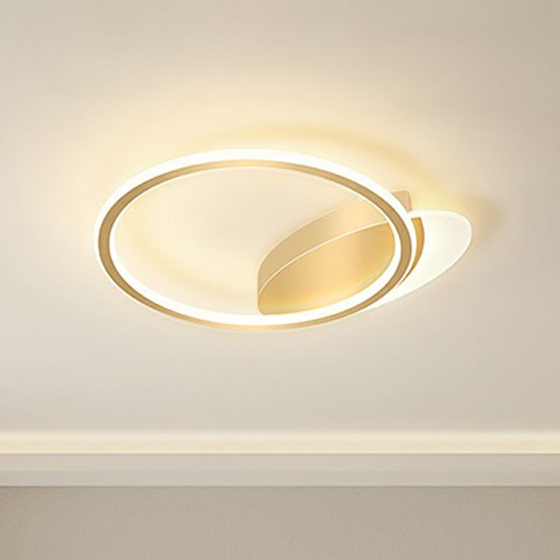 Gouden Ultradunne Led Flush Mount Plafond Fixture Simplicity Metal Flush gemonteerd Licht voor Slaapkamer