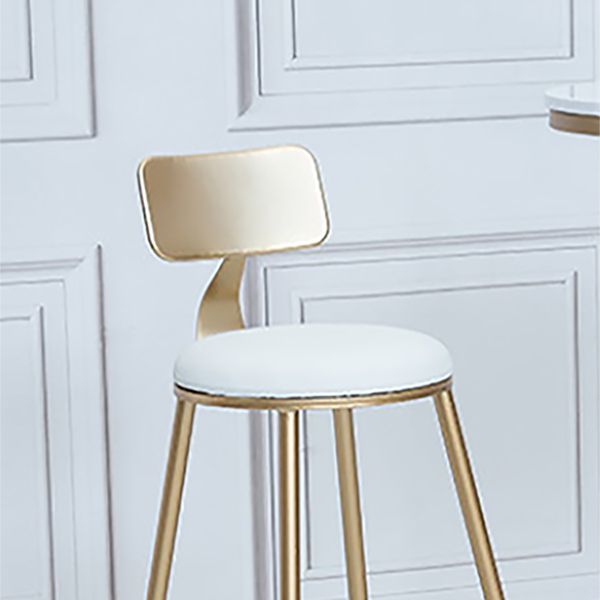 Nordic Bar-stool Round Seat Counter Bar Stool with Metal Legs