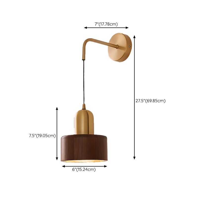 Nordic Wall Light Fixture Minimalist Wooden Wall Light Sconce for Bedroom