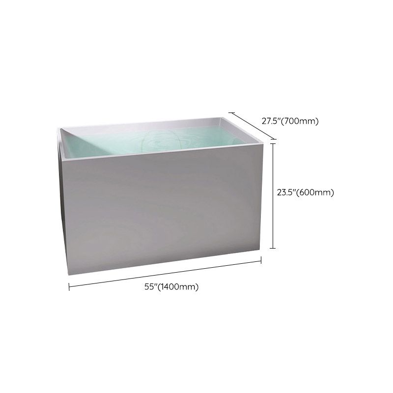 Modern Corner White Acrylic Bathtub Rectangle with Drain Bath Tub for Bathroom