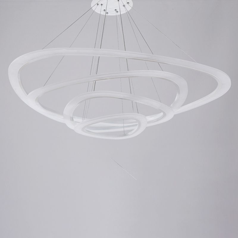 Large Modern Chandelier Multiple Rings Chandelier Light Fixtures Metal Chandelier