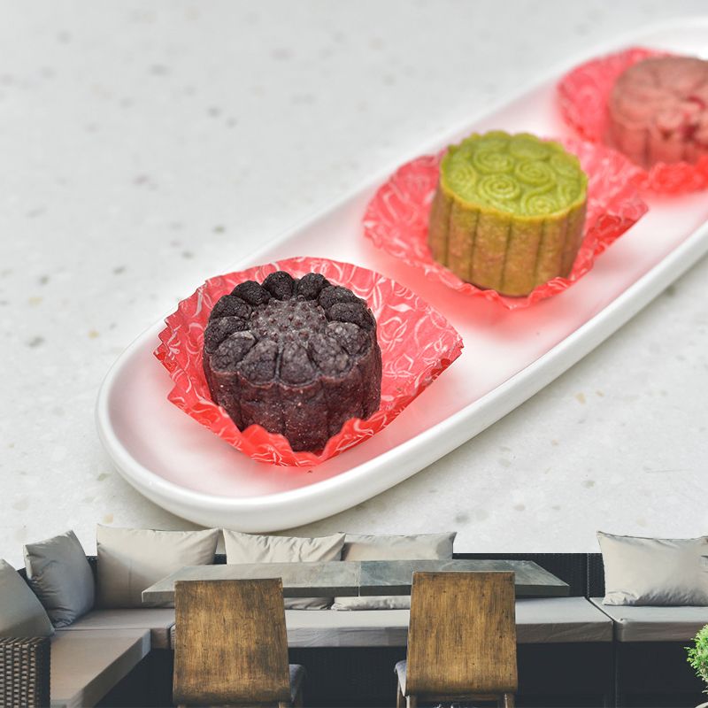 Mooncake Mural Wallpaper Contemporary Mildew Resistant Commerce Shop Decoration