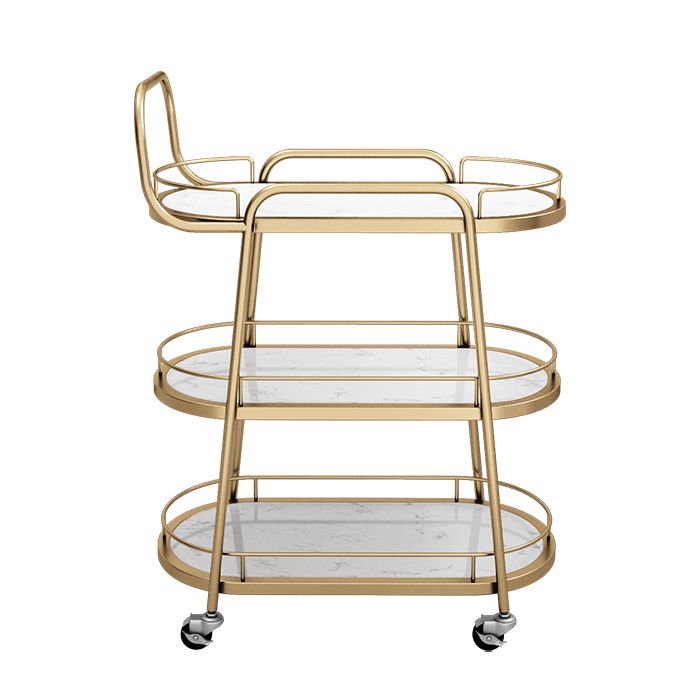 Modern 32.28"H Rolling Prep Table Metal Prep Table for Home Use