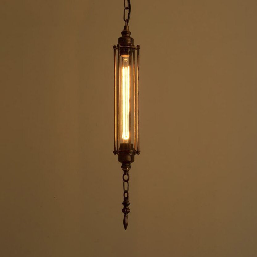 1 Kopfhänger Beleuchtung mit Drahtwache Schmiedeeisen Bauernhaus Style Restaurant Mini Hanging Fixture in Rost
