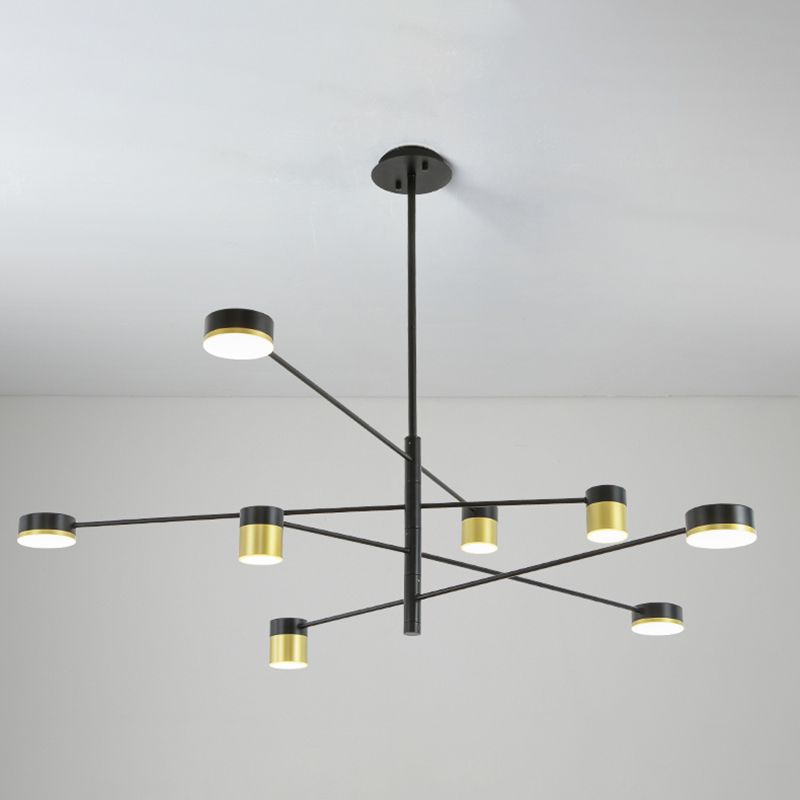 Candeleras colgantes de forma de cilindro de estilo contemporáneo luces colgantes colgantes de metal