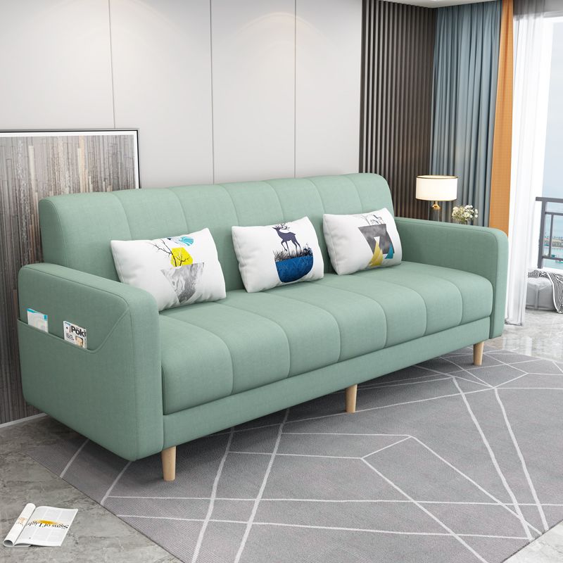 Modern Square Arm 23.62" W Convertible Sleeper Sofa with Cotton Blend for Living Room