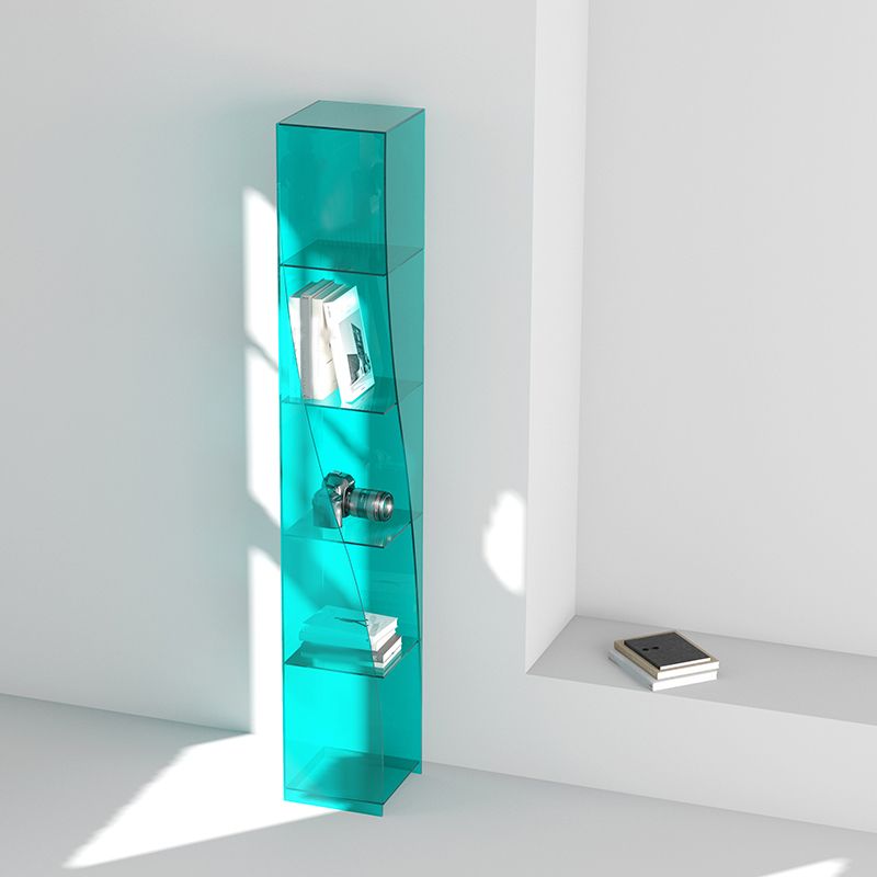 Modern Style Closed Back Bookshelf Vertical Acrylic Bookcase