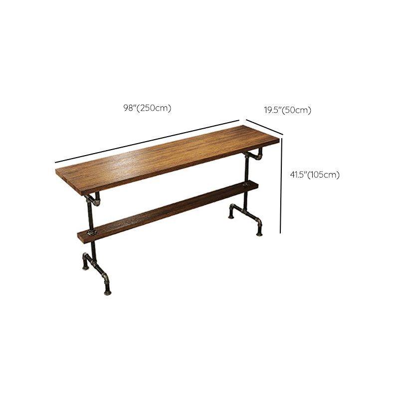 Brown Bar Stool and Table Set Industrial 1/2/4/7 Pieces Table and Stool Set