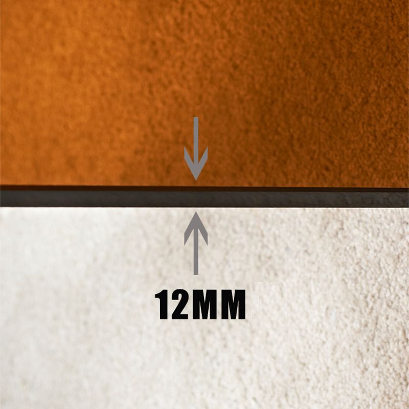 Modern Brown Sled Corner Table Square Glass Side End Table for Living Room