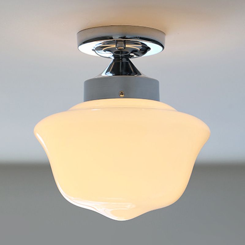 Metallic Flush Mount Lighting Modernism Glass Ceiling Light for Home