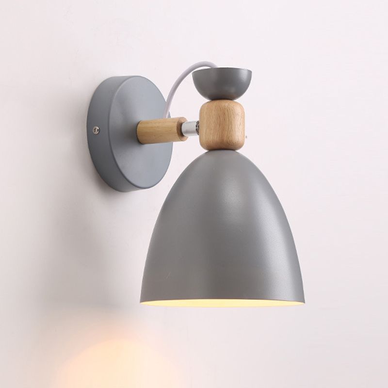 Nordic Style Cone-Shaped Wall Light 1 Light Iron Wall Lamp for Living Room