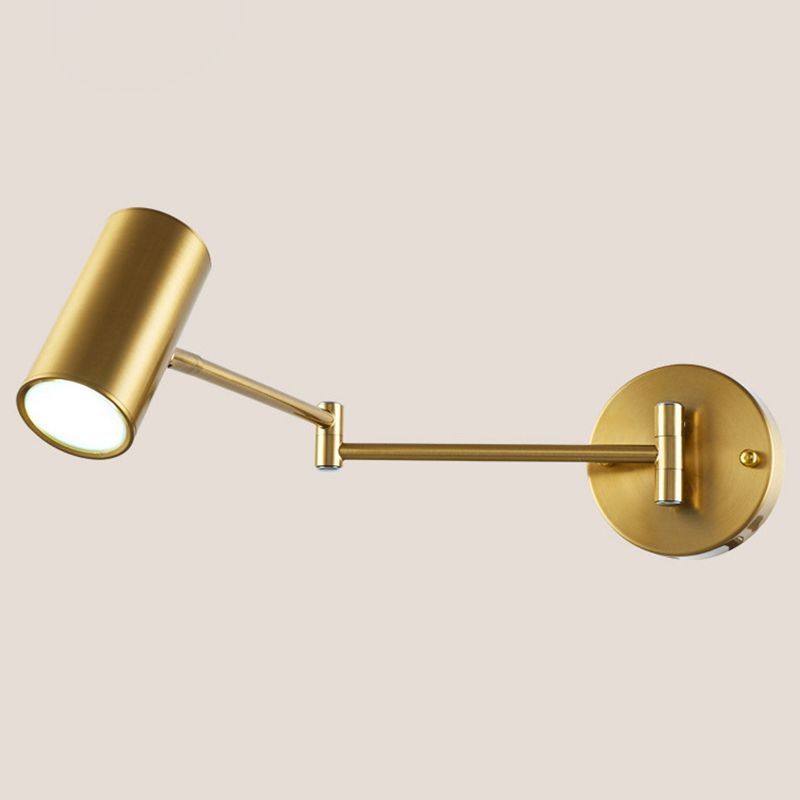 Swing Arm Wall Sconce Modern Minimalist Style Metal 1 Light Sconces for Bedroom