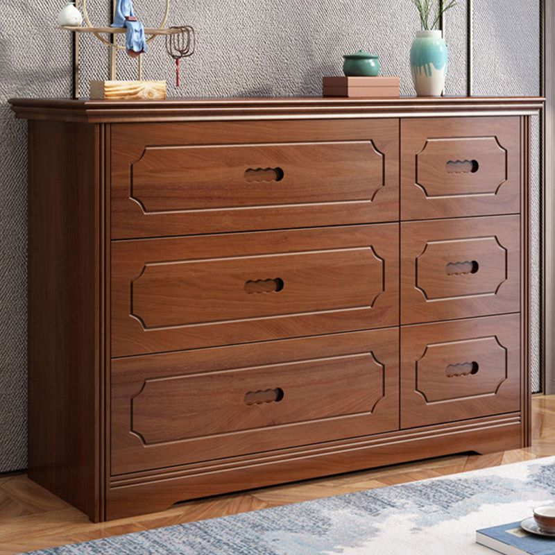 Mid-Century Chest Modern Solid Wood 6 - Drawer Standard Accent Chest