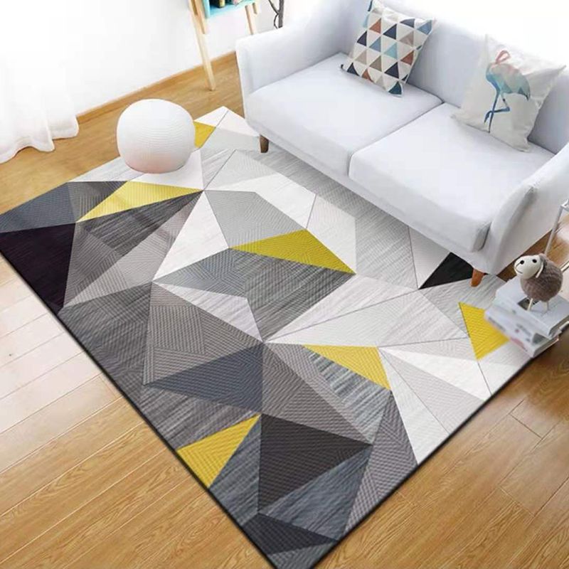 Alfombra de alfombra estampada de arlequín contemporánea alfombra interior alfombra lavable para decoración del hogar