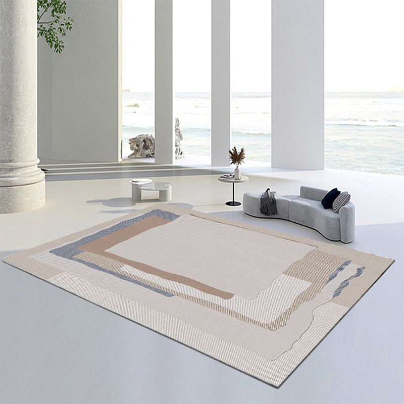 Funky Carpet Abstract Pattern Rug Living Room Polyester Carpet with Non-Slip Backing