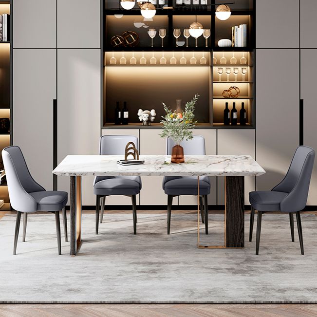 Scandinavian Style Metal Dining Chairs Dining Room Parsons Armless Chair