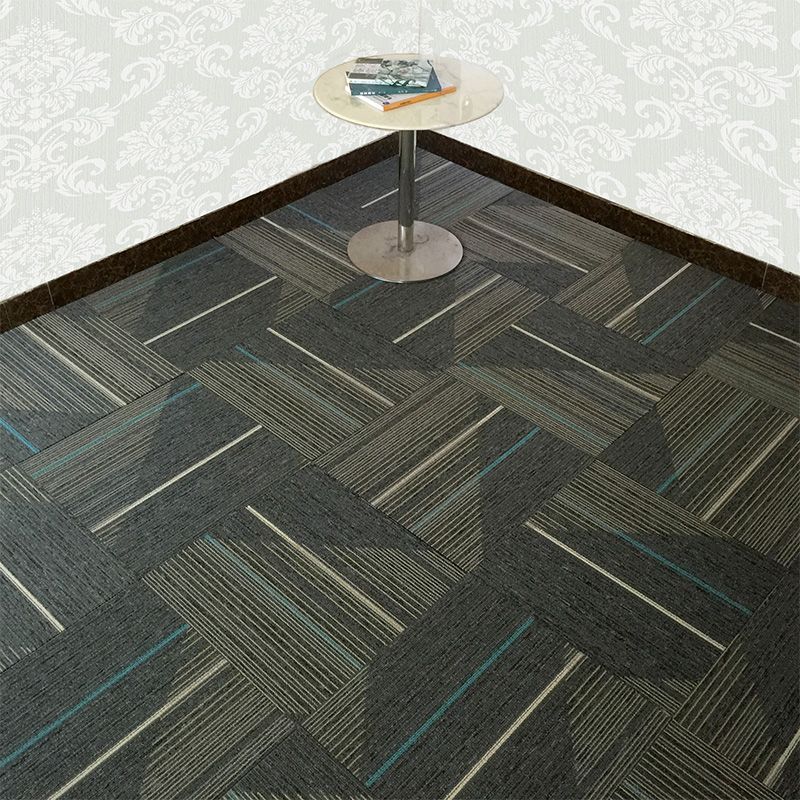 Dark Color Level Loop Carpet Tile Non-Skid Self Adhesive Indoor Office Carpet Tiles