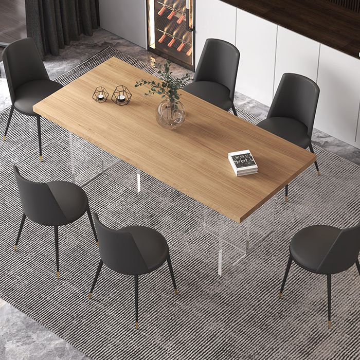 Modern Style Dining Table Rectangle Solid Wood Dining Table for Kitchen