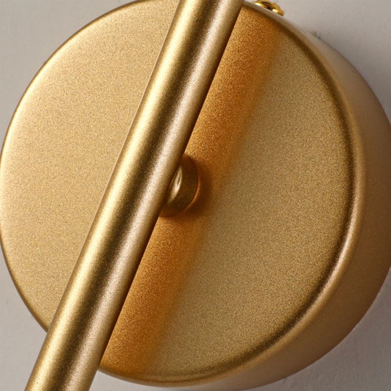 Modern Metal Wall Sconce Ball Shape Wall Light with Glass Shade for Bedroom in White