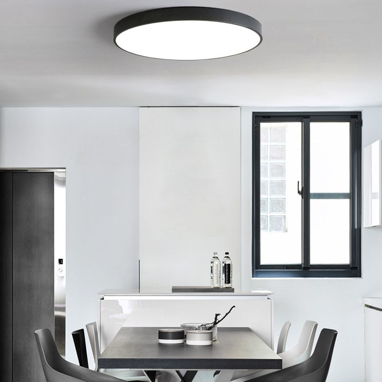 Round Simplicity LED Lighting Fixture 2" Ultra-thin LED Ceiling Lamp for Bedroom