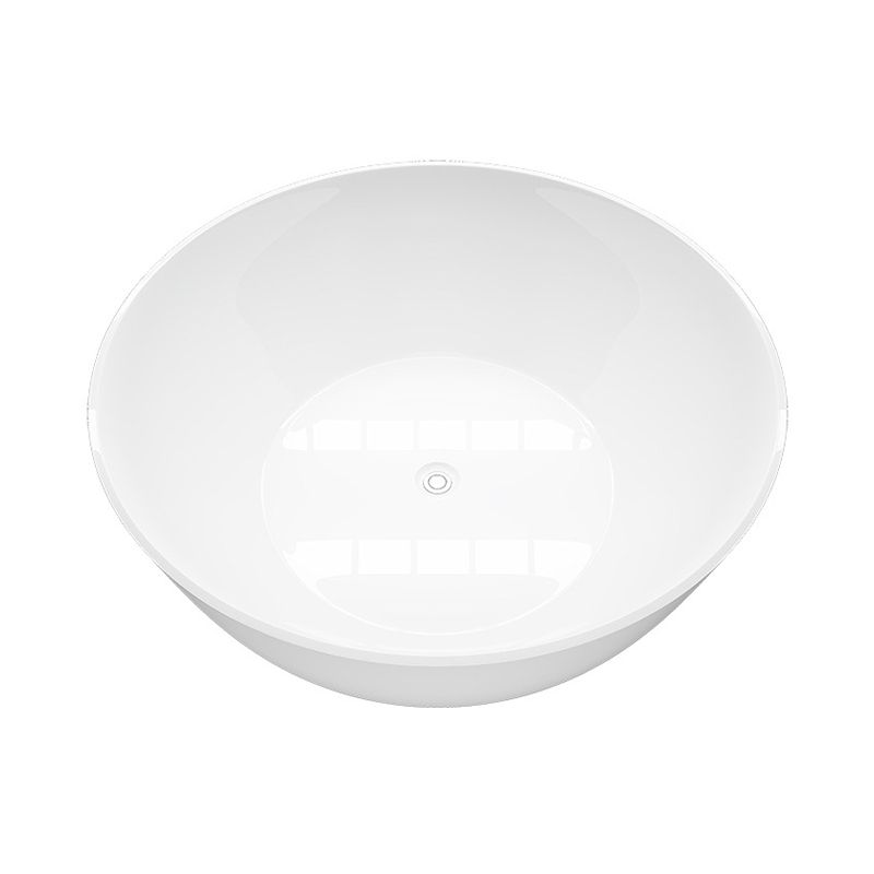 Acrylic Round Tub Soaking Freestanding Bathtub , 23.62-inch Tall