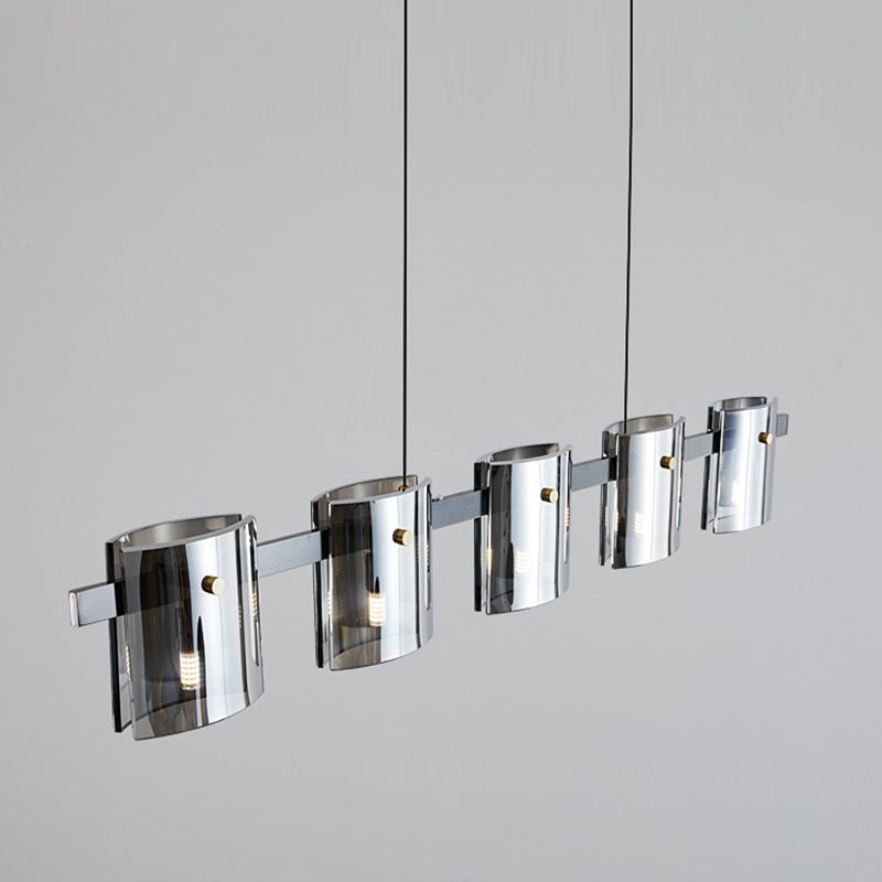 Drum de style contemporain Lumières îles Lumières Glass Island Lighting pour salle à manger