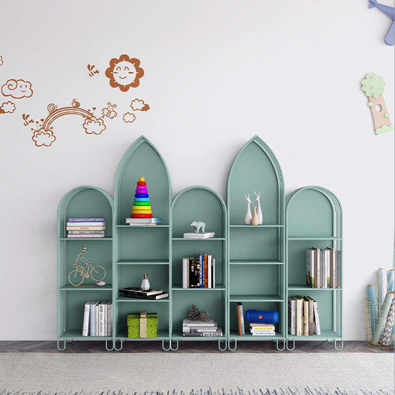 Modern Style Standard Bookshelf Closed Back Metal Bookcase for Home