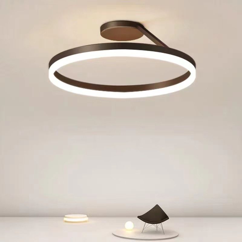 Metal Circular Mount Lighting Simplicity 1 Light Flush Mount Fixture