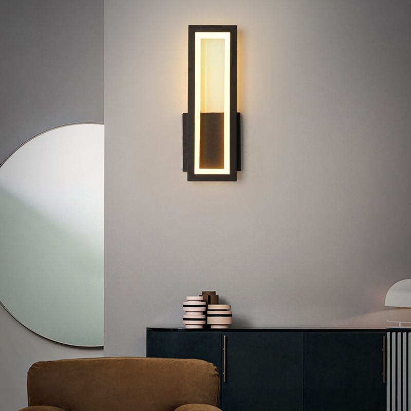 Éclairage de mur en métal simple à la nuance carrée 1-LIGHT