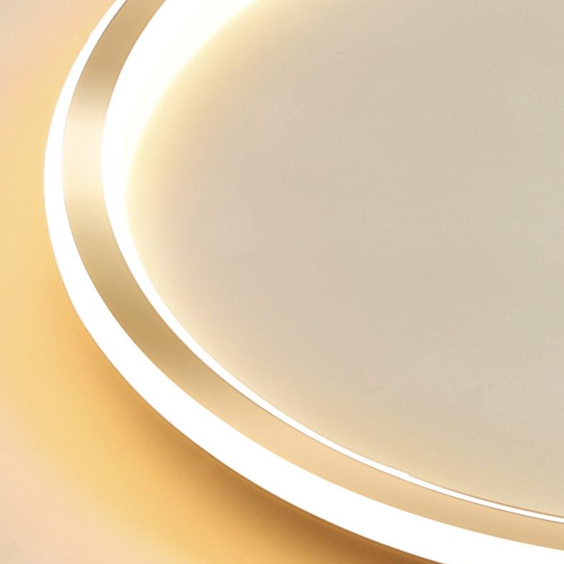 Goldfarbene LED-Deckenleuchte mit Schleifen, einfache, prägnante Acryl-Unterputzbeleuchtung für die Veranda im Flur