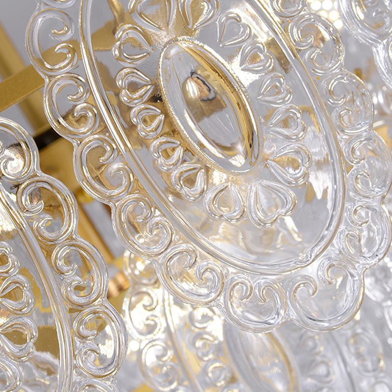 Lampada in stile moderno lampadario in metallo in metallo vetro a più luci ciondolo lampadario