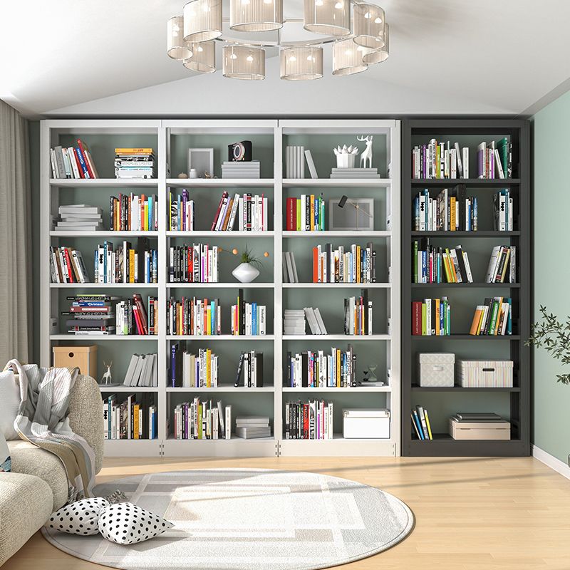 Rectangle Etagere Bookshelf Modern Metal Open Bookcase with Shelves